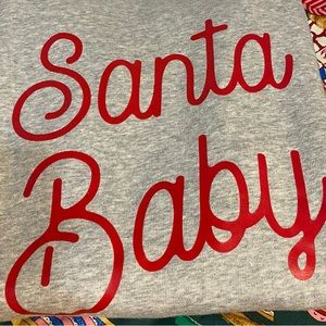 BIRTHDAY SALE!  Santa Baby 🎅💋New with tags. (S) Heather Gray Sweatshirt ⛄️🎄